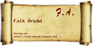 Falk Árpád névjegykártya