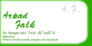 arpad falk business card